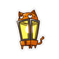 Lamp Cat Die-Cut Sticker