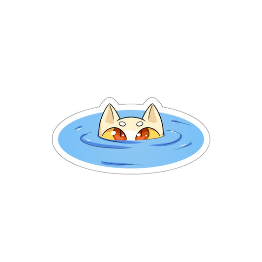 Water Cat Die-Cut Sticker