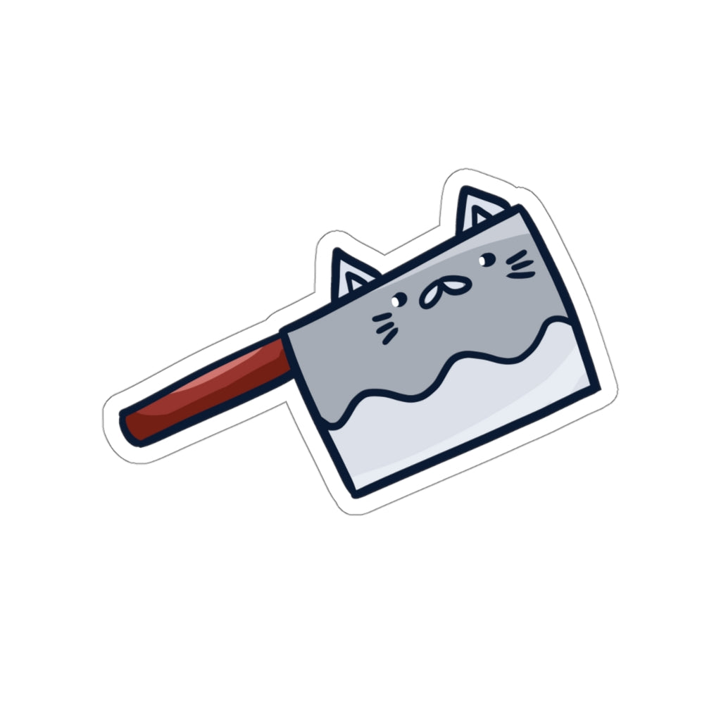 Cleaver Cat Die-Cut Sticker