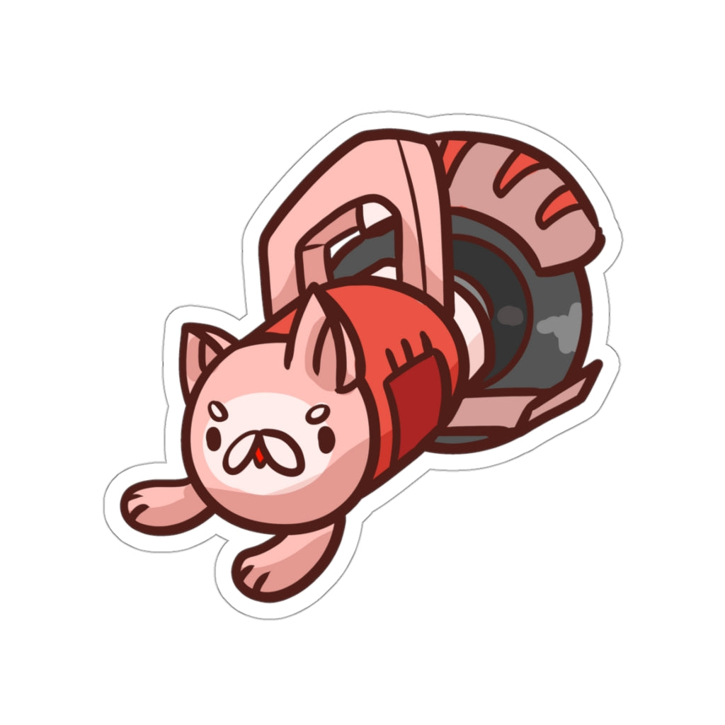 Circular Saw Cat Die-Cut Sticker