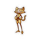 Running Robot Cat Die-Cut Sticker