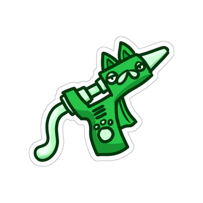 Glue Gun Cat Die-Cut Sticker