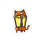 Lamp Cat Die-Cut Sticker