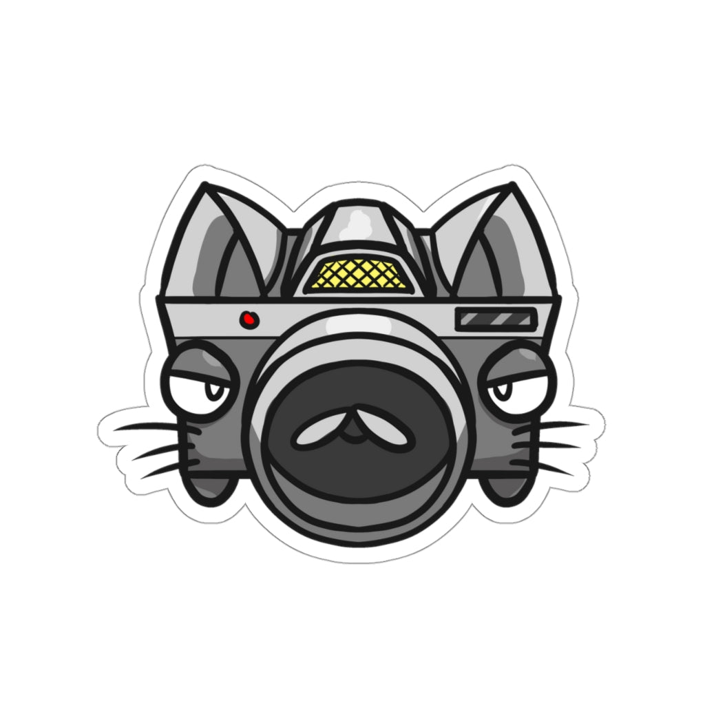 Camera Cat Die-Cut Sticker