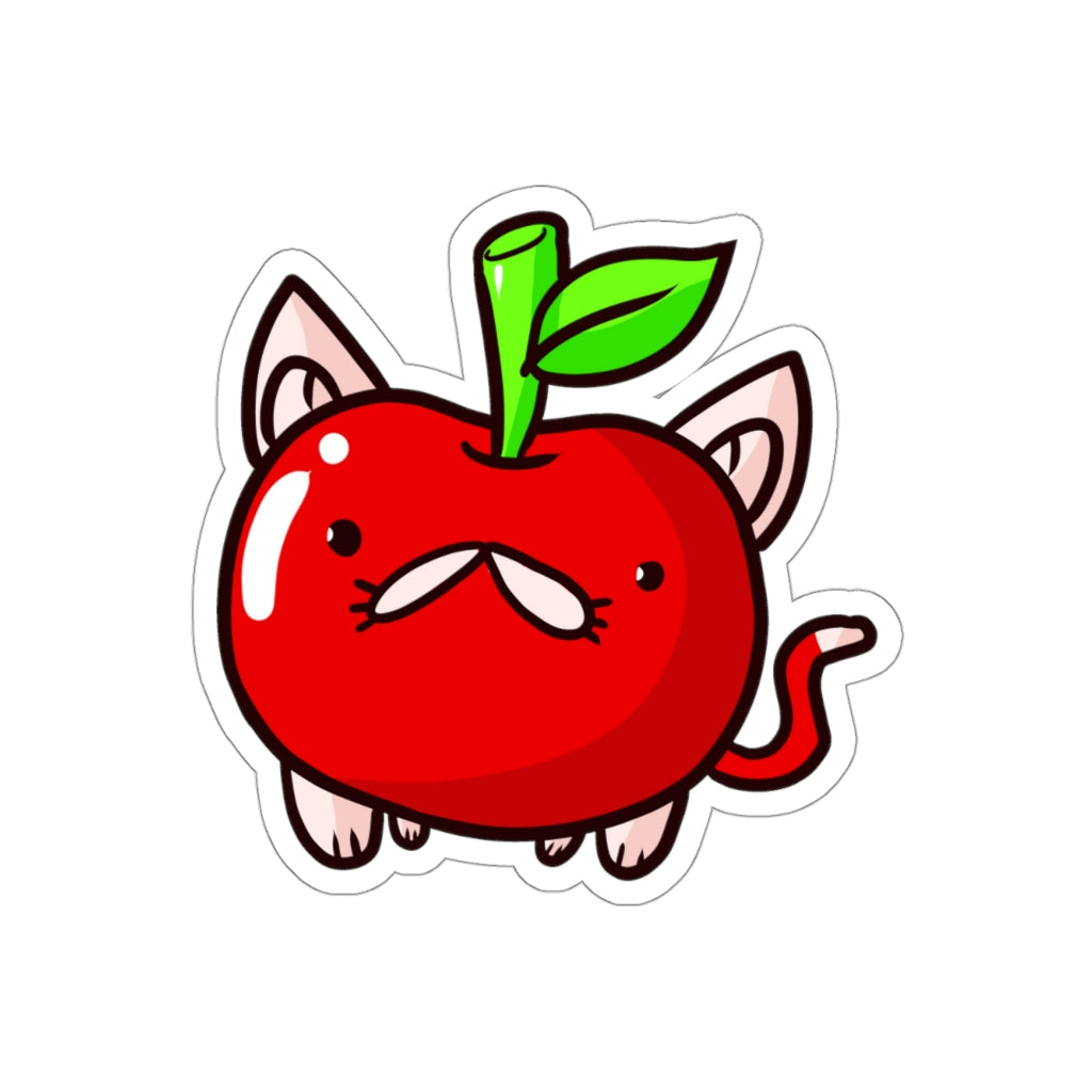 Apple Cat Die-Cut Sticker